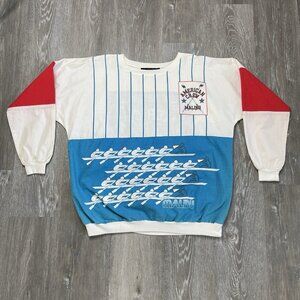 Vintage American Crew Malibu Beach Regatta Champions Pullover Long Sleeve Large